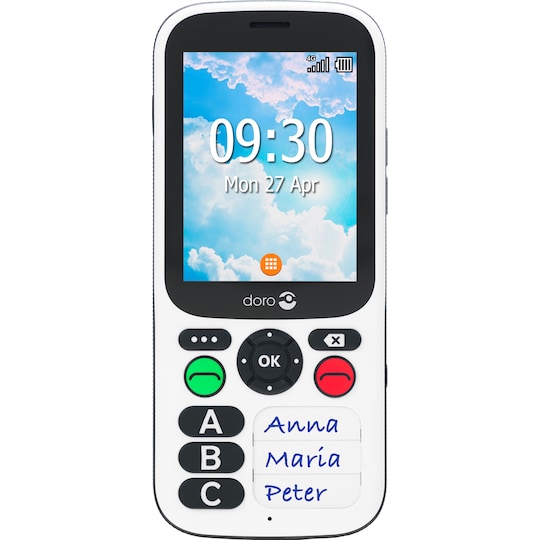 Doro 780X matkapuhelin (musta/valkoinen) - Gigantti verkkokauppa