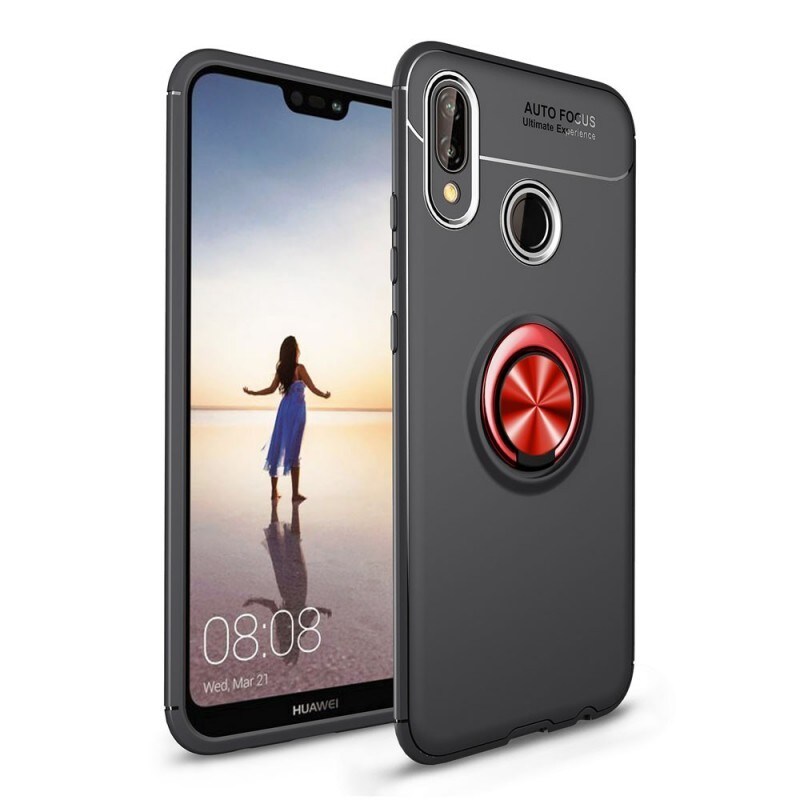 Huawei P20 Lite Slim Ring kotelo (ANE-LX1) - Musta / punainen - Gigantti  verkkokauppa