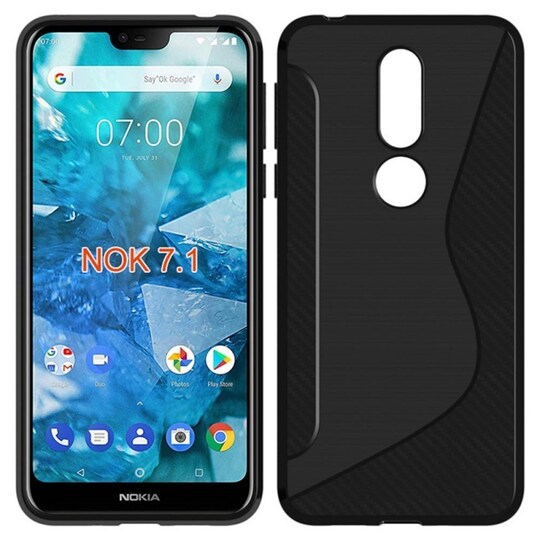 S Line Suojakuori Nokia 7.1 2018 (TA-1095) - musta - Gigantti verkkokauppa