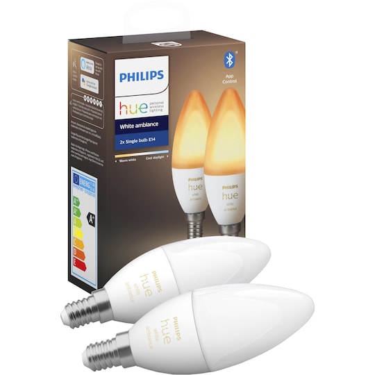 Philips Hue White Ambiance LED lamppu 40W E14 HUEWAE142PKBT - Gigantti  verkkokauppa