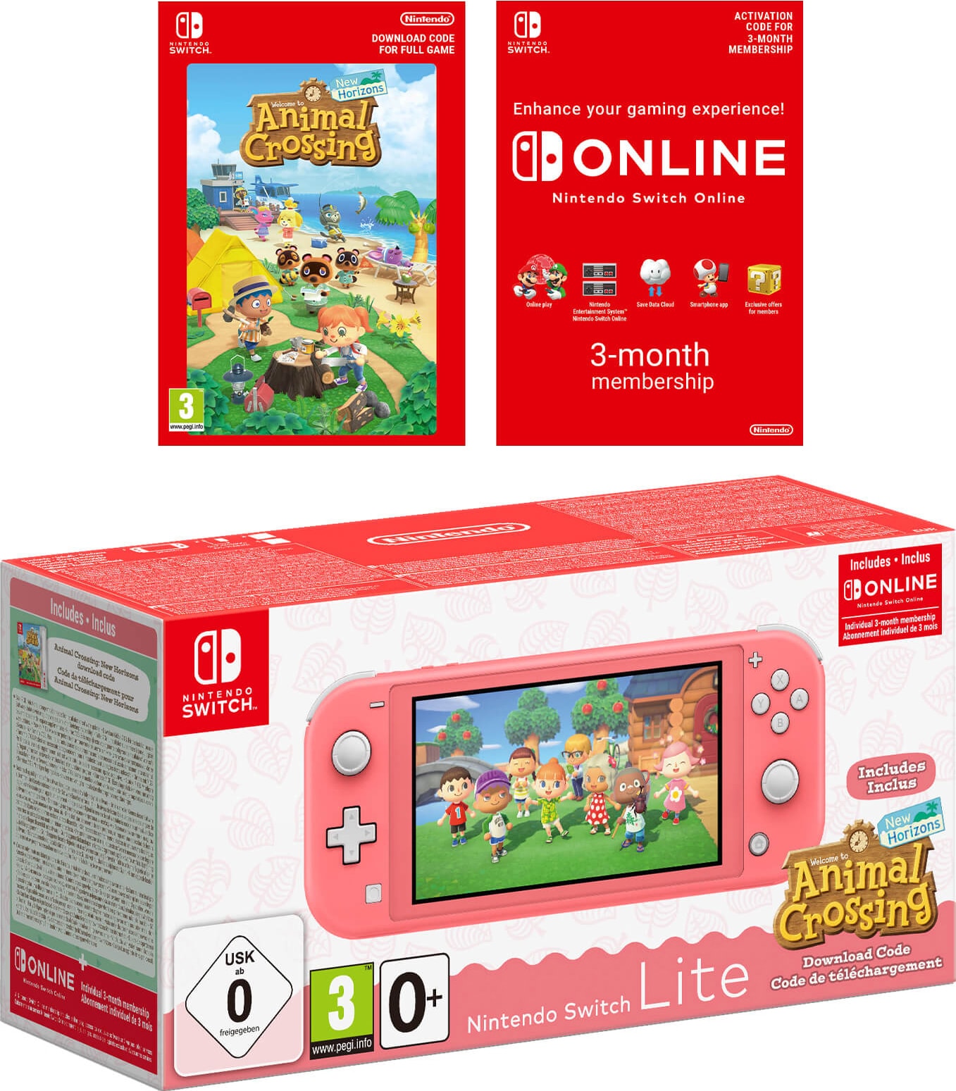 Nintendo Switch Lite Coral + Animal Crossing (EU) - Gigantti verkkokauppa