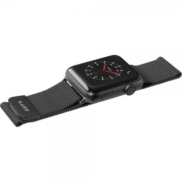 LAUT Apple Watch 38/40/41mm Ranneke Steel Loop Musta