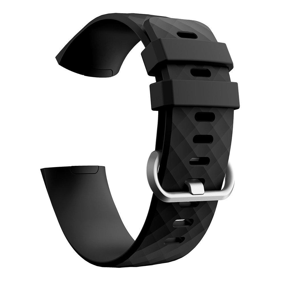 Fitbit Charge 3/4 rannekoru silikoni musta / hopea (L) - Gigantti  verkkokauppa