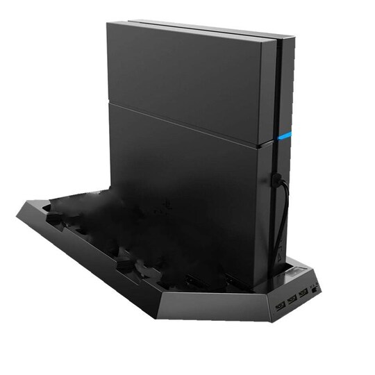 PS4 / PS4 Ohut pystyteline, jossa tuuletin, latausasema, USB-keskitin -  Gigantti verkkokauppa