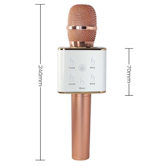 Bluetooth-karaoke-mikrofoni kaiuttimella 3W - ruusukulta - Gigantti  verkkokauppa