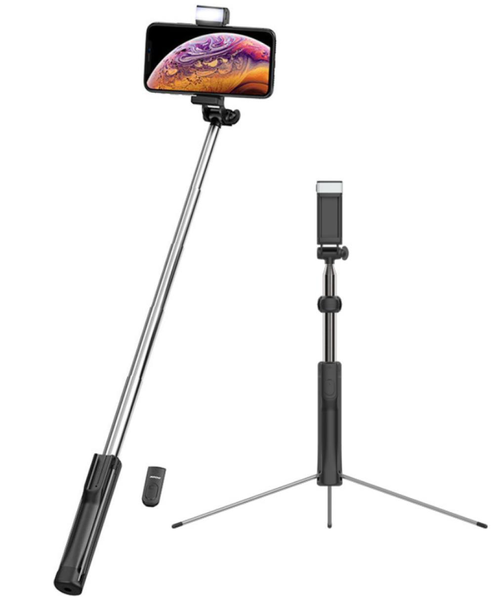 Selfie-tikku jalustalla, LED-lampulla ja kaukosäätimellä - Gigantti  verkkokauppa