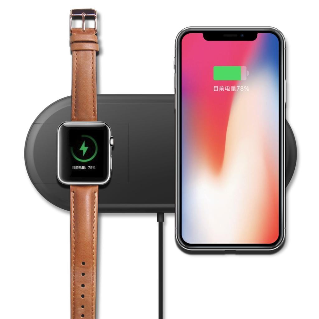 Langaton laturi Qi 2-in-1 iPhone-, Samsung-, Apple Watch -laitteisiin -  musta - Gigantti verkkokauppa