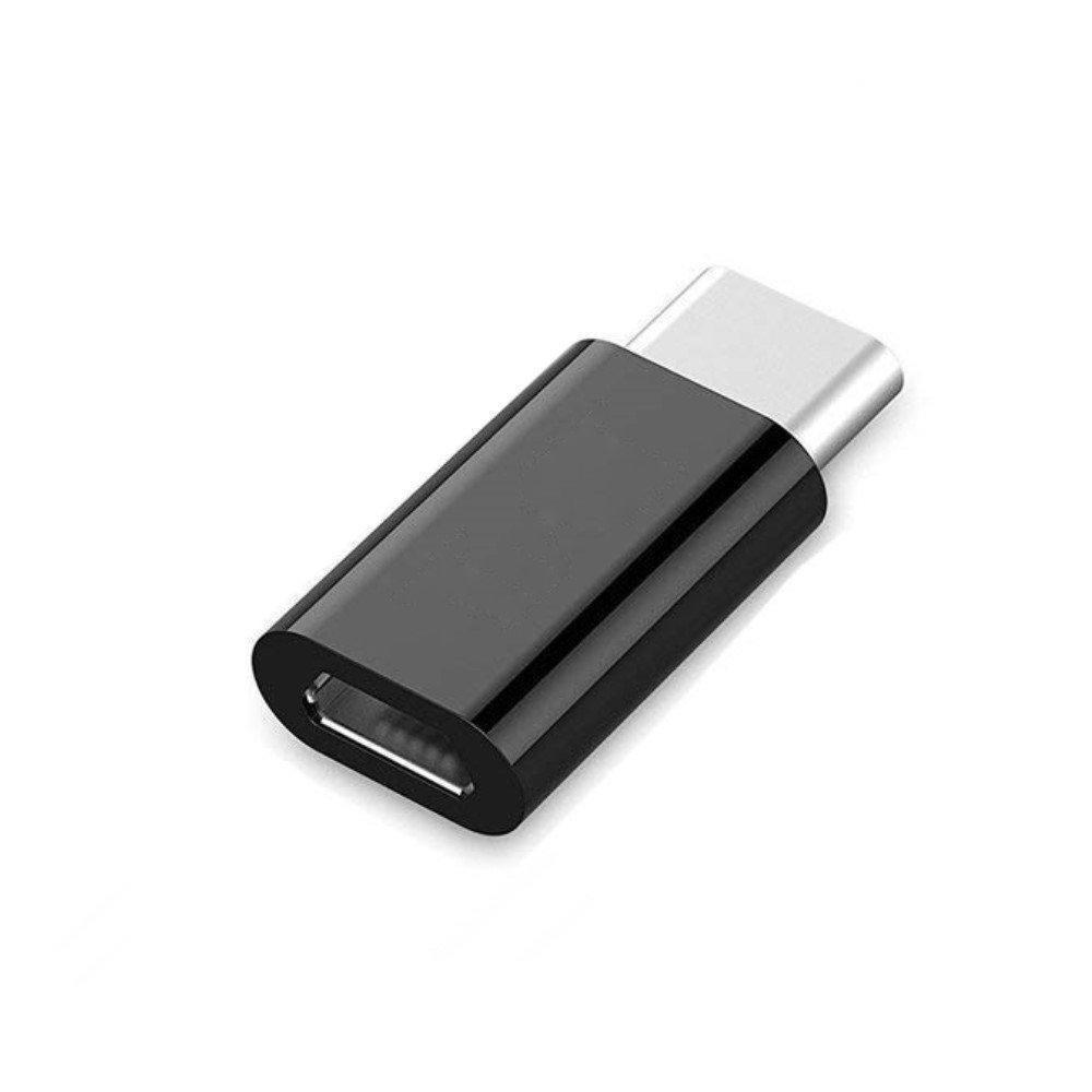 Micro USB-USB-C-sovitin musta Musta - Gigantti verkkokauppa