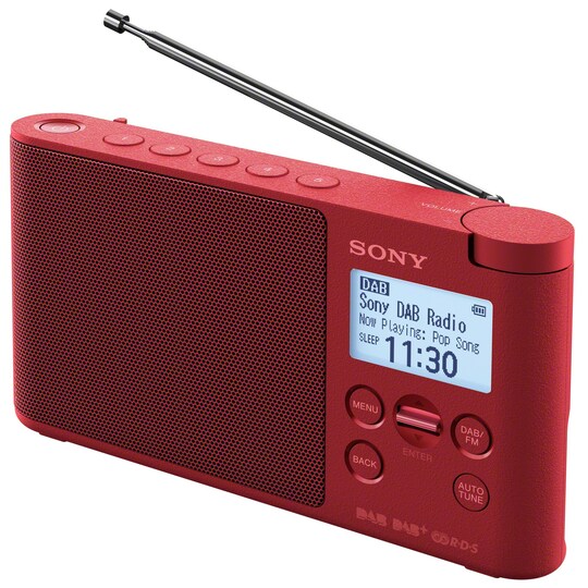 Sony kannettava radio XDR-S41D (punainen) - Gigantti verkkokauppa