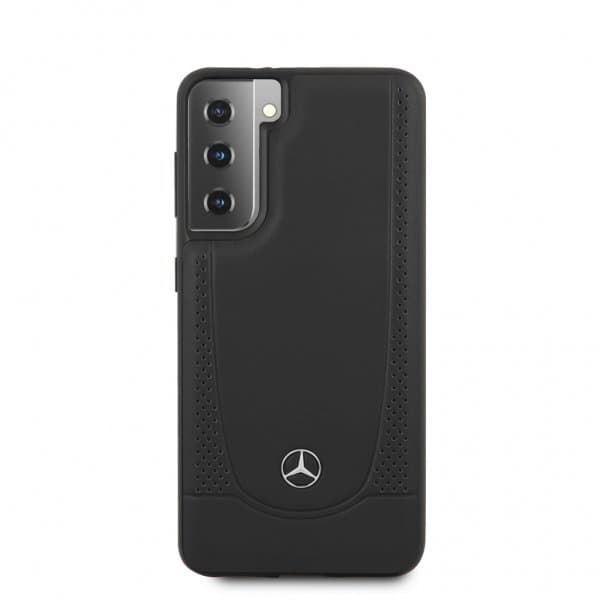 Mercedes Benz Samsung Galaxy S21 Kuori Logo Perforoitu Musta