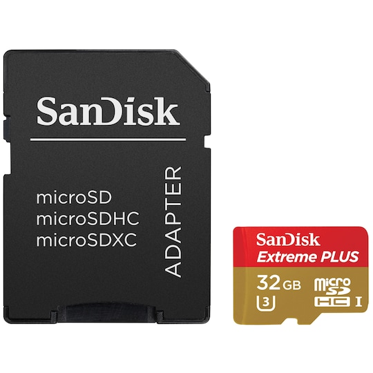 SanDisk Extreme Plus Micro SD muistikortti 32 GB - Gigantti verkkokauppa