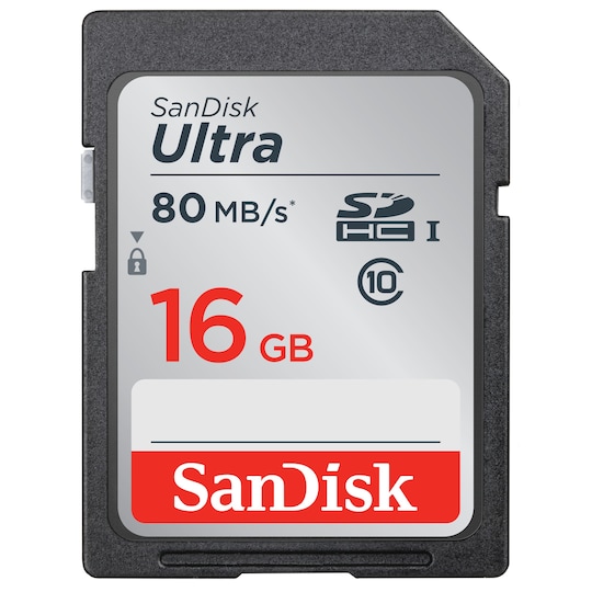 SanDisk Ultra SD muistikortti 16 GB - Gigantti verkkokauppa