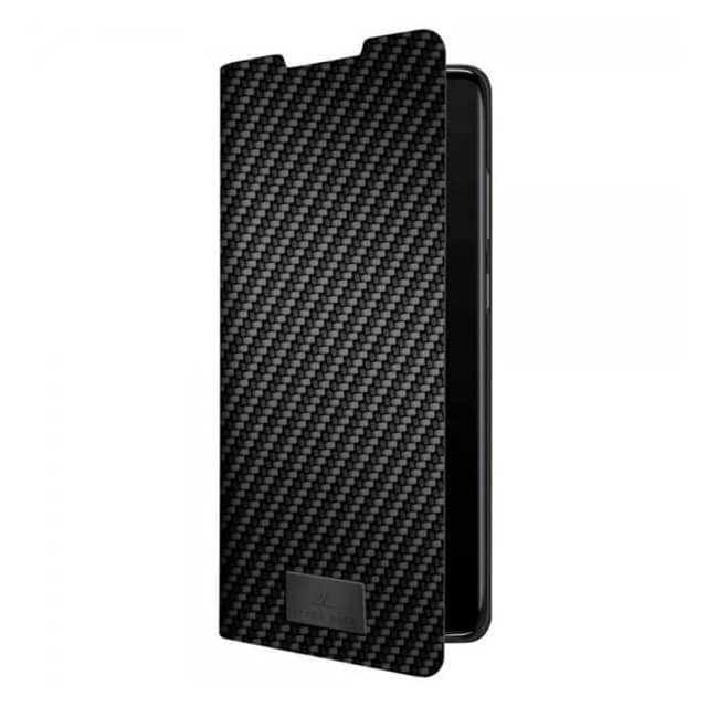 Black Rock Samsung Galaxy A71 Kotelo Flex Carbon Booklet Musta