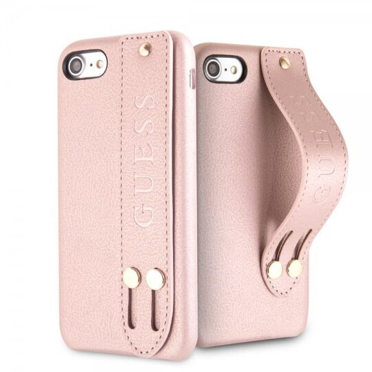 Guess iPhone 7/8/SE Kuori Saffiano Strap Case Ruusukulta - Gigantti  verkkokauppa