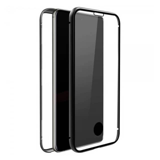 Black Rock Samsung Galaxy S20 Kuori 360° Real Glass Case Musta Läpinäkyvä