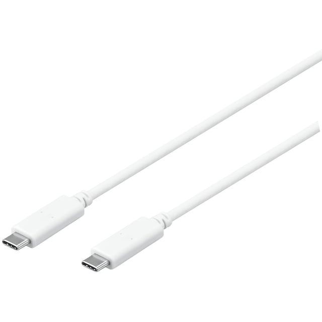 Sandstrøm USB-C - USB-C kaapeli 1,2 m (valkoinen)