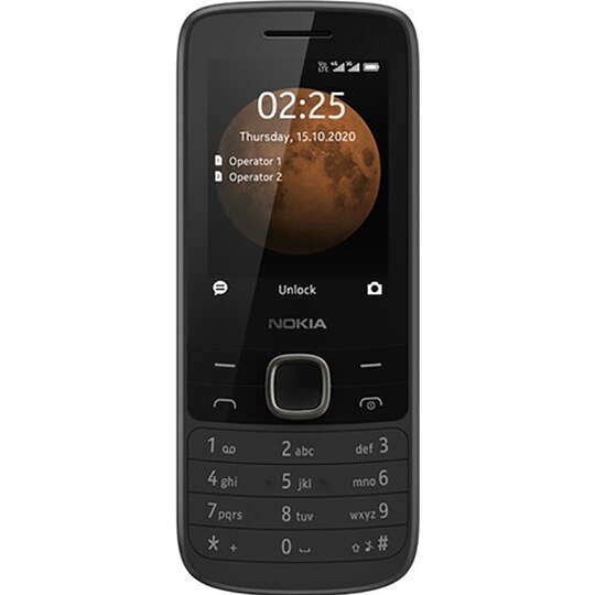 Nokia 225 4G matkapuhelin (musta) - Gigantti verkkokauppa