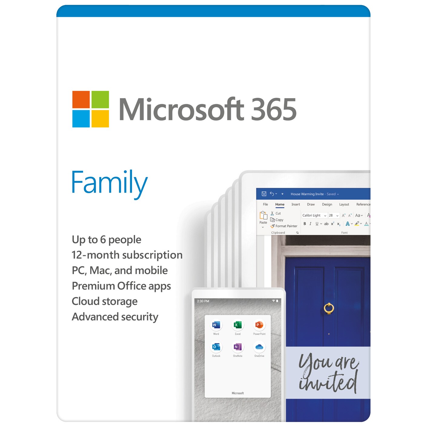 Microsoft 365 Family lisenssi, 15 kk (Digitaalinen lataus) - Gigantti  verkkokauppa