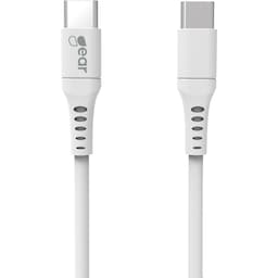 Gear USB-C - USB-C 2.0 kaapeli 2m (valkoinen)