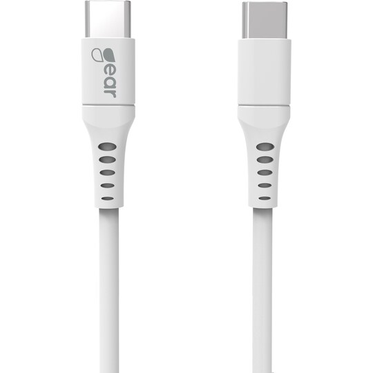 Gear USB-C - USB-C 2.0 kaapeli 2m (valkoinen) - Gigantti verkkokauppa