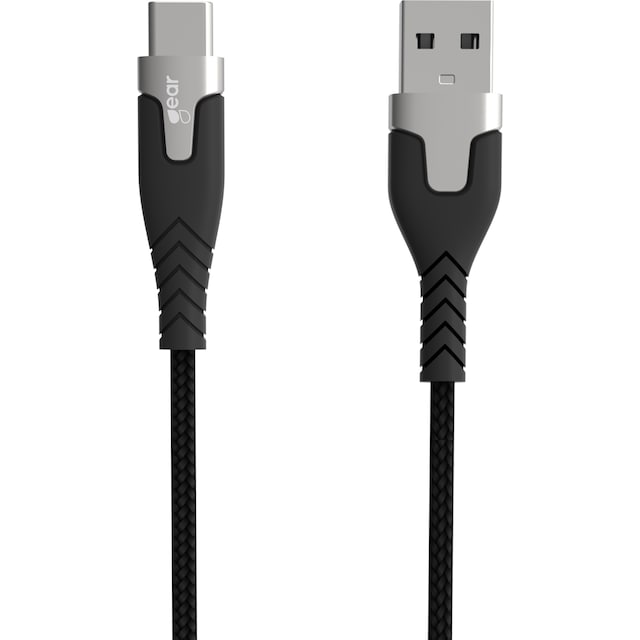 Gear USB-A - USB-C 2.0 Pro Class kaapeli 1,5 m (musta)