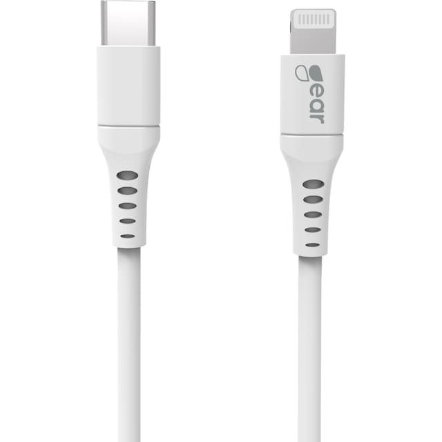 Gear USB-C - Lightning MFi kaapeli 1 m (valkoinen)
