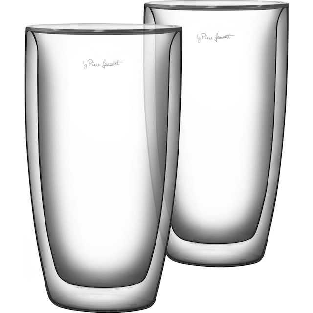 LAMART Latte Glass 2 -pakkaus, 380 ml, kaksiseinäinen borosilikaattilasi