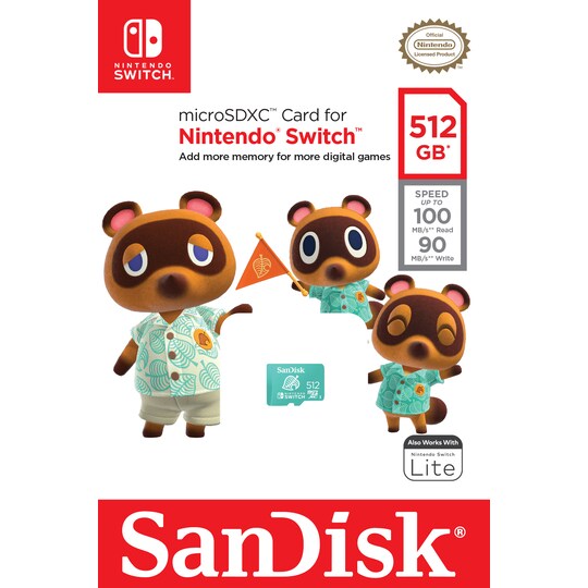SanDisk 512GB microSDXC Nintendo Switch muistikortti - Gigantti verkkokauppa