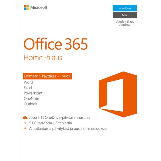 Microsoft Office 365 Home - Gigantti verkkokauppa
