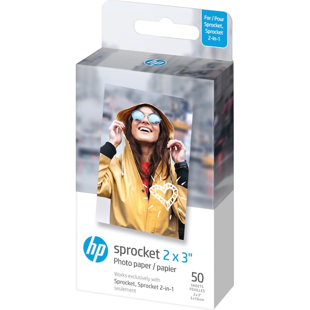 HP Paper Sprocket 2x3 valokuvapaperi (50 kpl)