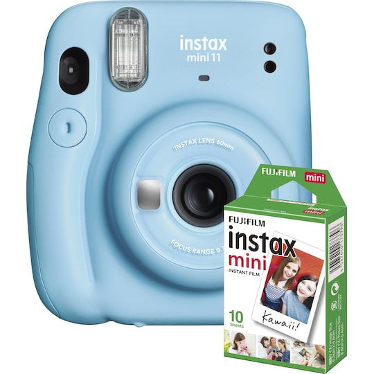 Fujifilm Instax Mini 11 kompaktikamera (sininen, 10 valokuvapaperia) -  Gigantti verkkokauppa