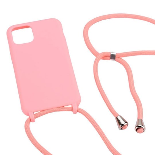 iPhone 12 Pro Max -kuori, kaulakoru silikoni-TPU vaaleanpunainen - Gigantti  verkkokauppa