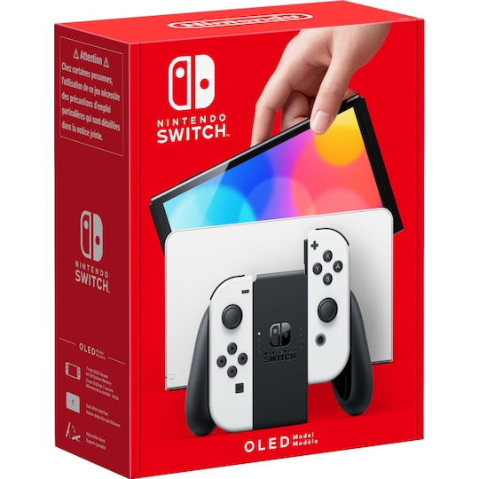 Nintendo Switch OLED pelikonsoli + valkoiset Joy-Con ohjaimet - Gigantti  verkkokauppa