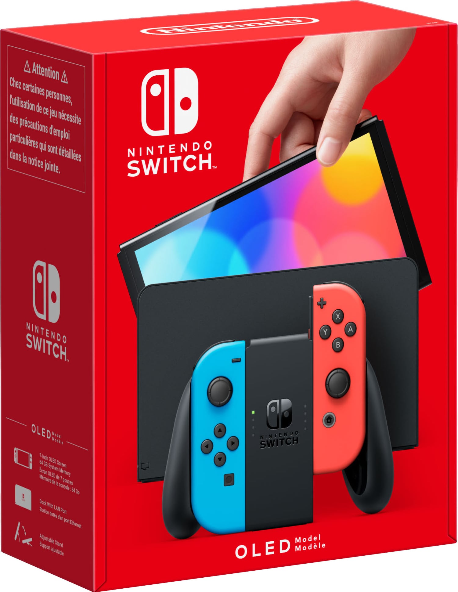 Nintendo Switch OLED pelikonsoli + neonväriset Joy-Con ohjaimet - Gigantti  verkkokauppa