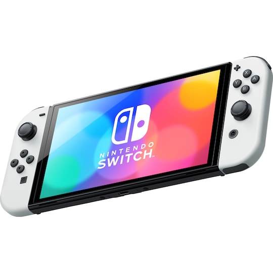 Nintendo Switch OLED pelikonsoli + valkoiset Joy-Con ohjaimet - Gigantti  verkkokauppa