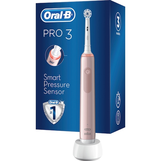 Oral-B Pro3 3400N sähköhammasharja 291077 (pinkki) - Gigantti verkkokauppa