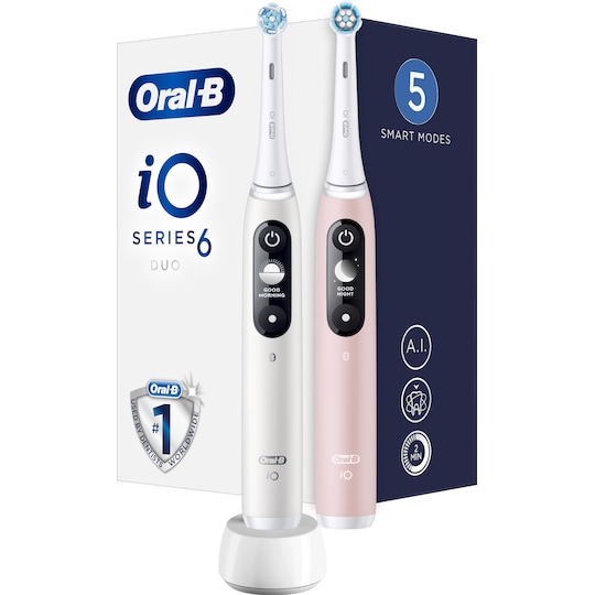 Oral-B iO6 Sensitive sähköhammasharja tuplapakkaus 378198 (val./pink.) -  Gigantti verkkokauppa