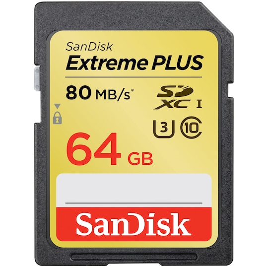 SanDisk Extreme Plus SD muistikortti 64 GB - Gigantti verkkokauppa