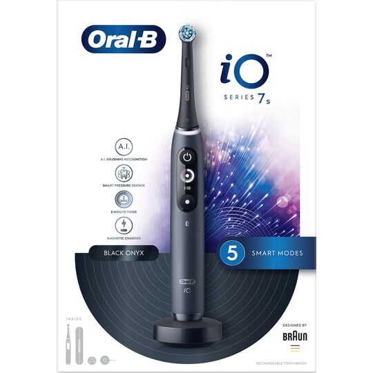 Oral-B iO7 Black Onyx sähköhammasharja 364733 (musta) - Gigantti  verkkokauppa