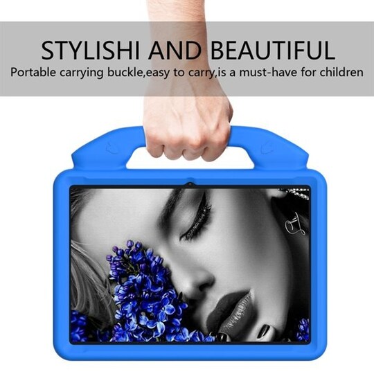 Iskunkestävä kotelo lapsille telineellä & kahvalla Huawei MediaPad T5 10.1,  Sininen - Gigantti verkkokauppa