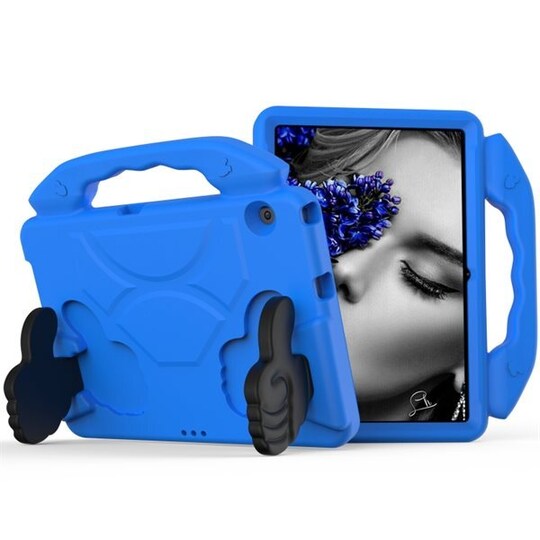 Iskunkestävä kotelo lapsille telineellä ja kahvalla Huawei MediaPad T3 10,  Sininen - Gigantti verkkokauppa