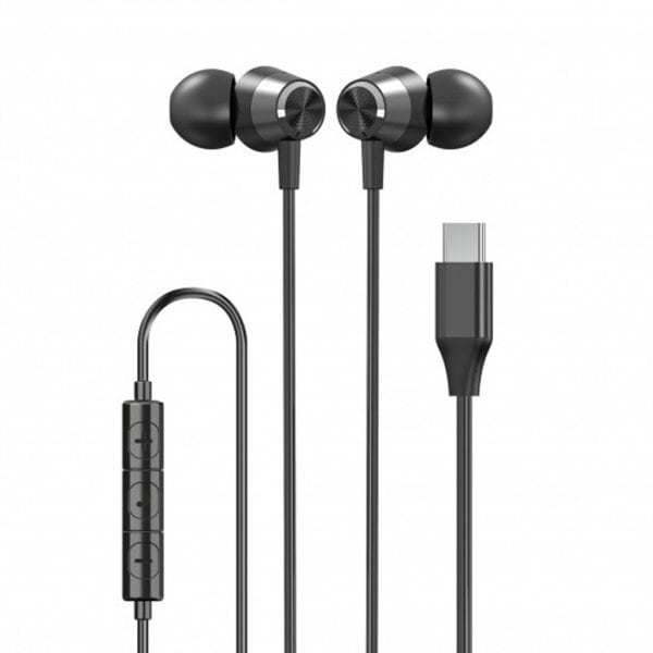 XQISIT Kuulokkeet In-Ear Headset USB-C Musta - Gigantti verkkokauppa
