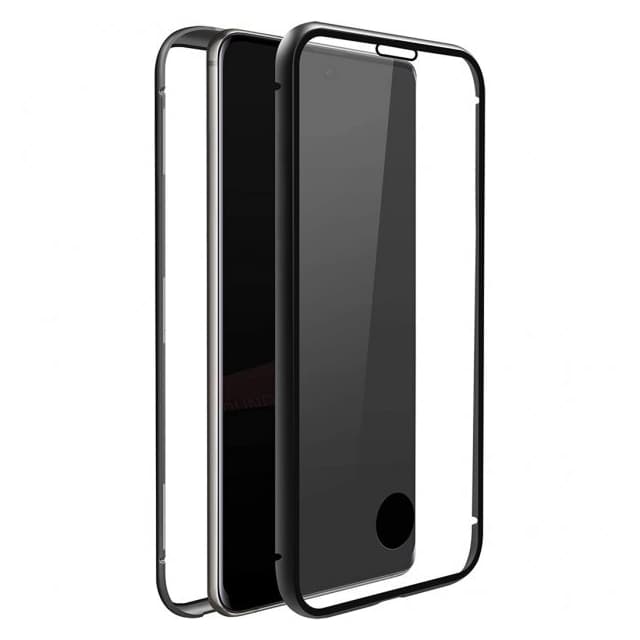 Black Rock Samsung Galaxy S21 Kuori 360° Real Glass Case Musta Läpinäkyvä