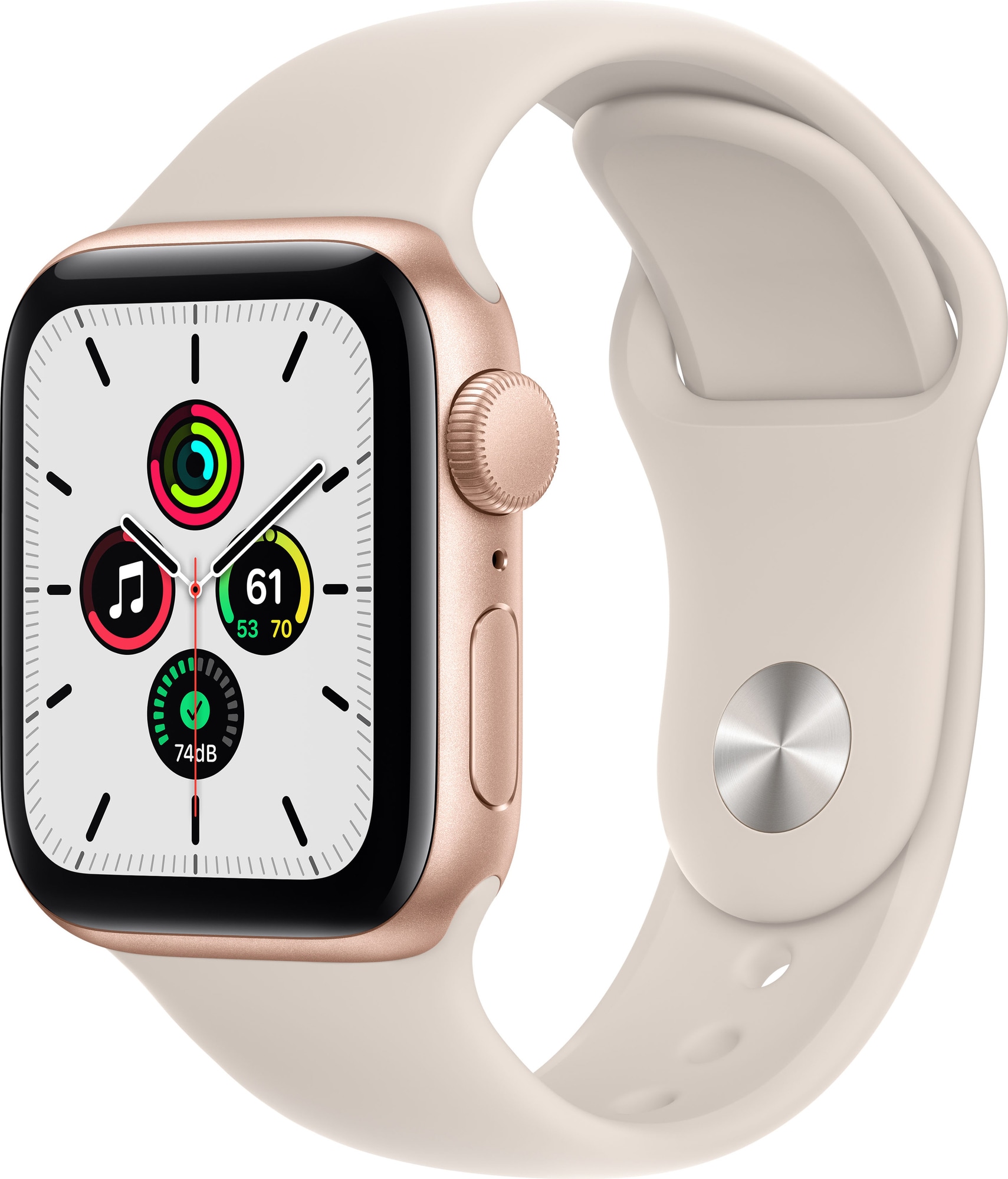 Apple Watch SE 40 mm GPS (kultainen alu./tähtivalkea sport-ranneke) -  Gigantti verkkokauppa