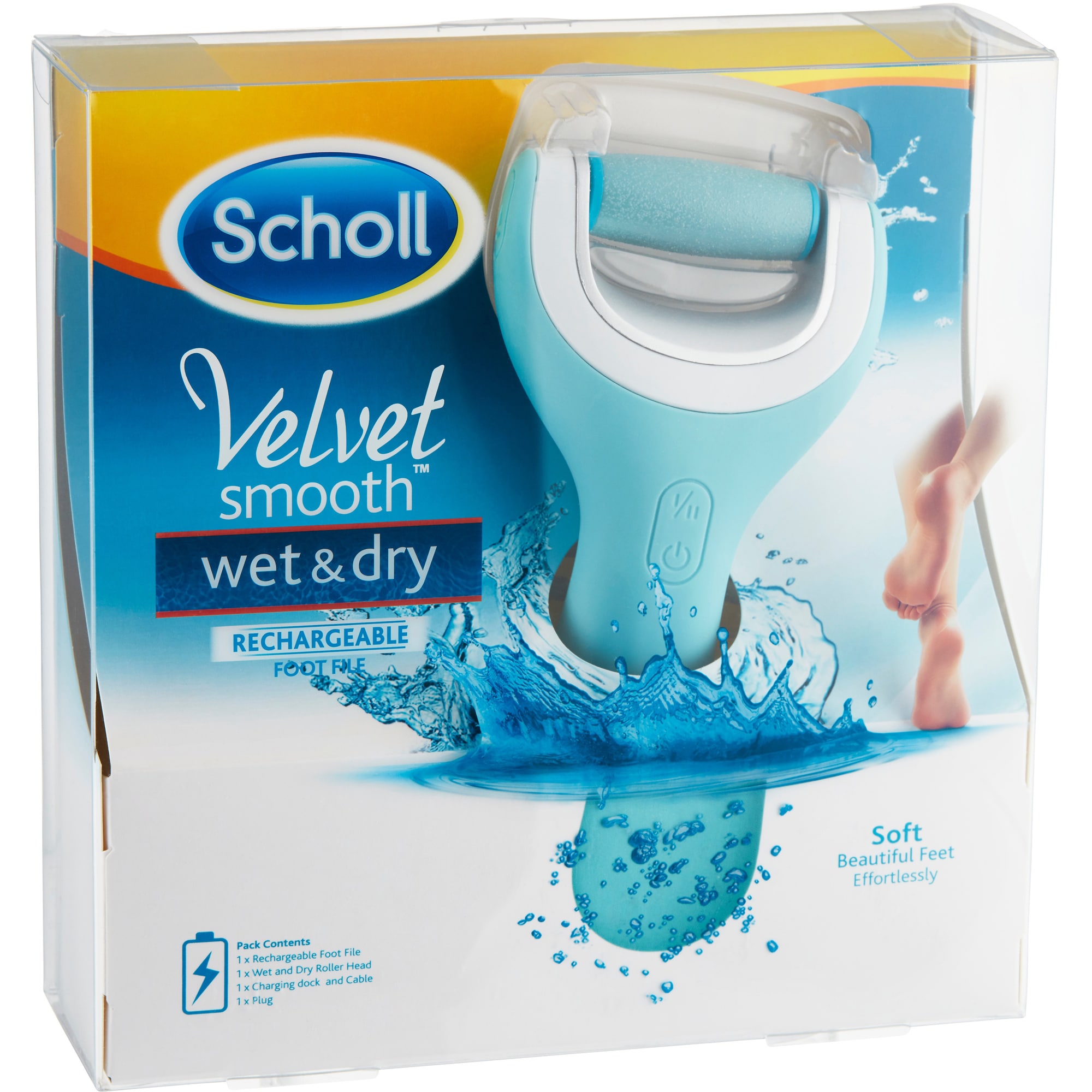 Scholl Velvet Smooth Pedi Wet & Dry jalkahöylä - Gigantti verkkokauppa