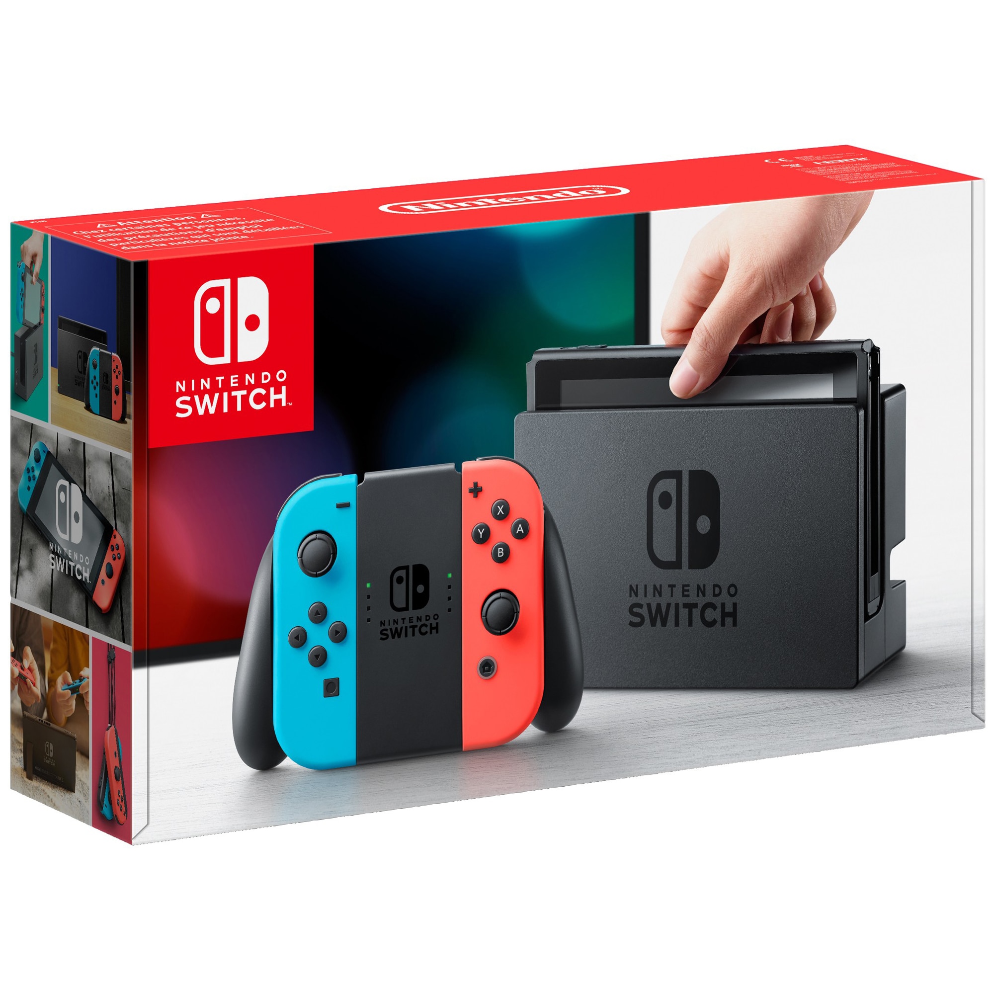 Nintendo Switch pelikonsoli + Joy-Con ohjain (neonväri) - Gigantti  verkkokauppa