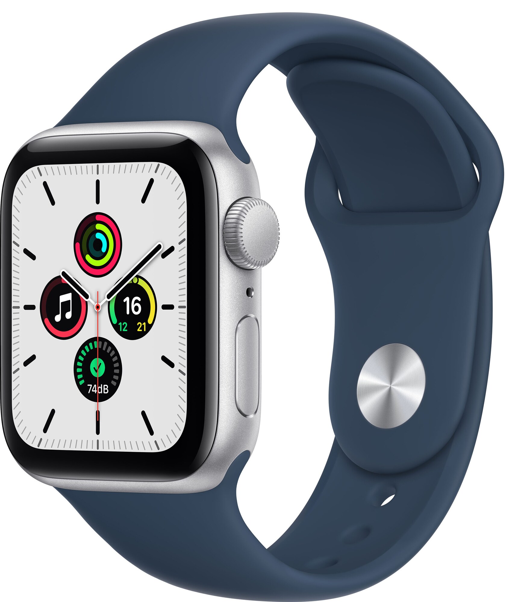 Apple Watch SE 40 mm GPS (hopeinen alu./syv. sin. sport-ranneke) - Gigantti  verkkokauppa