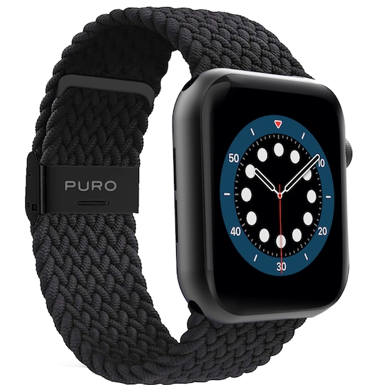 Puro Apple Watch 42-45 mm Loop ranneke (musta) - Gigantti verkkokauppa