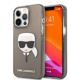 Karl Lagerfeld iPhone 13 Pro Kuori Full Glitter Musta