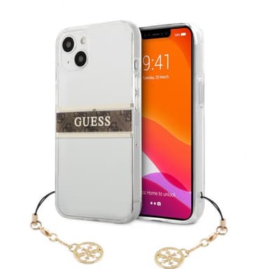 Guess iPhone 13 Mini Kuori Stripe Charm Ruskea